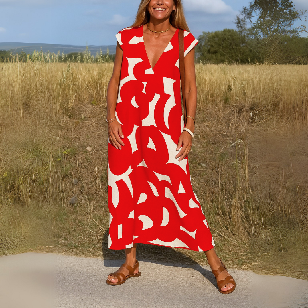 VALÉRIE | LIGHTWEIGHT V-NECK DRESS