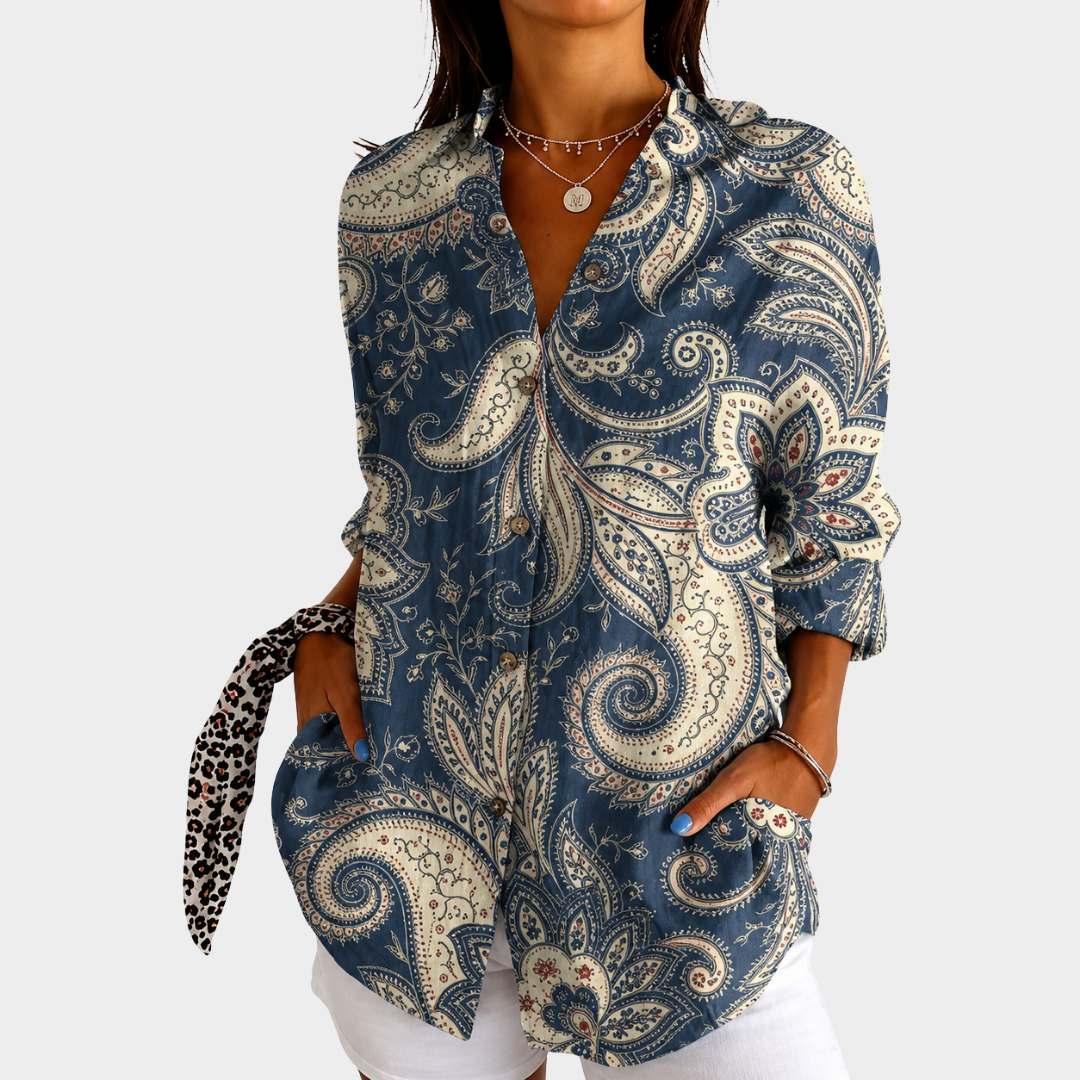 ALLISON | LIGHTWEIGHT AND COLOURFUL BLOUSE WITH PRINT