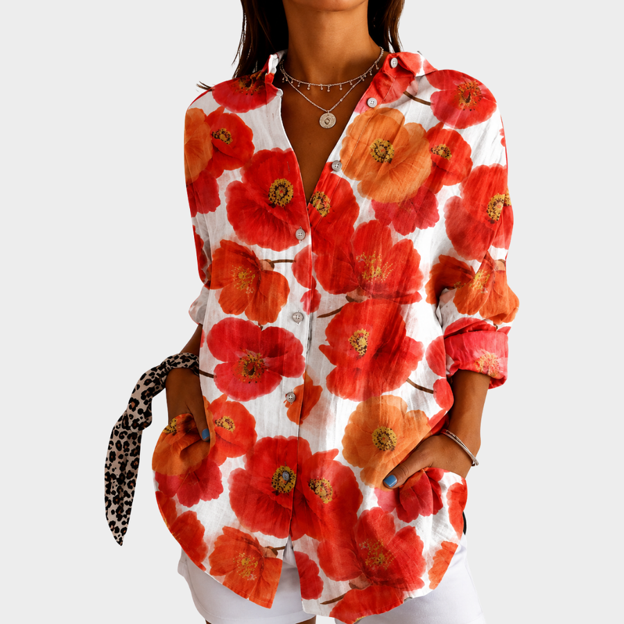 AUBREY | LIGHT AND COLOURFUL BLOUSE WITH PRINT