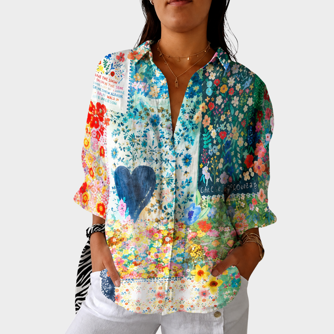 LAUREN | LIGHTWEIGHT AND COLOURFUL PRINTED BLOUSE