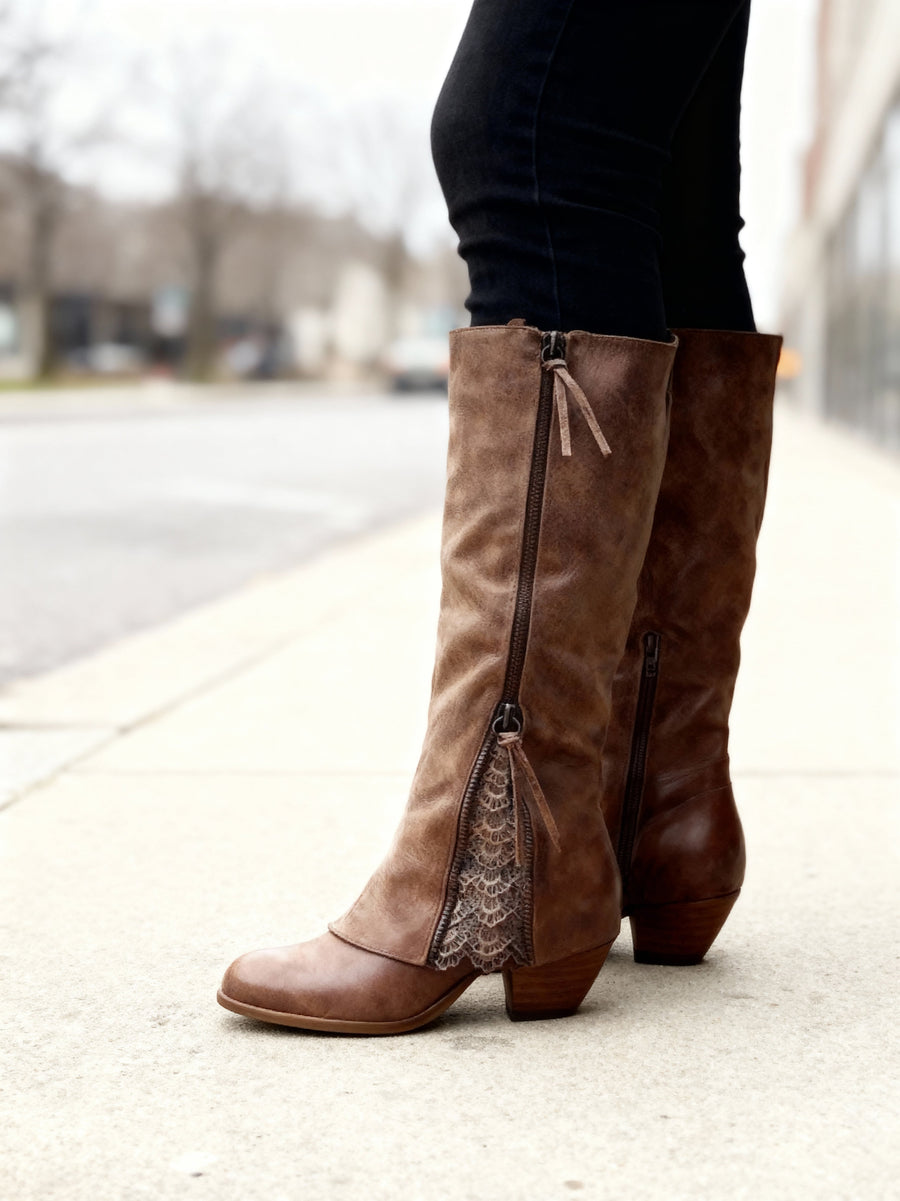 EVIE | FEMININE LACE WESTERN BOOTS