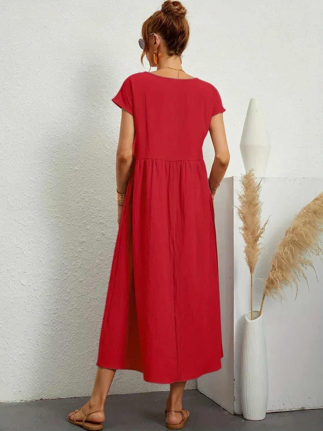 MAXINE | FLUID ELEGANT TIMELESS MIDI DRESS