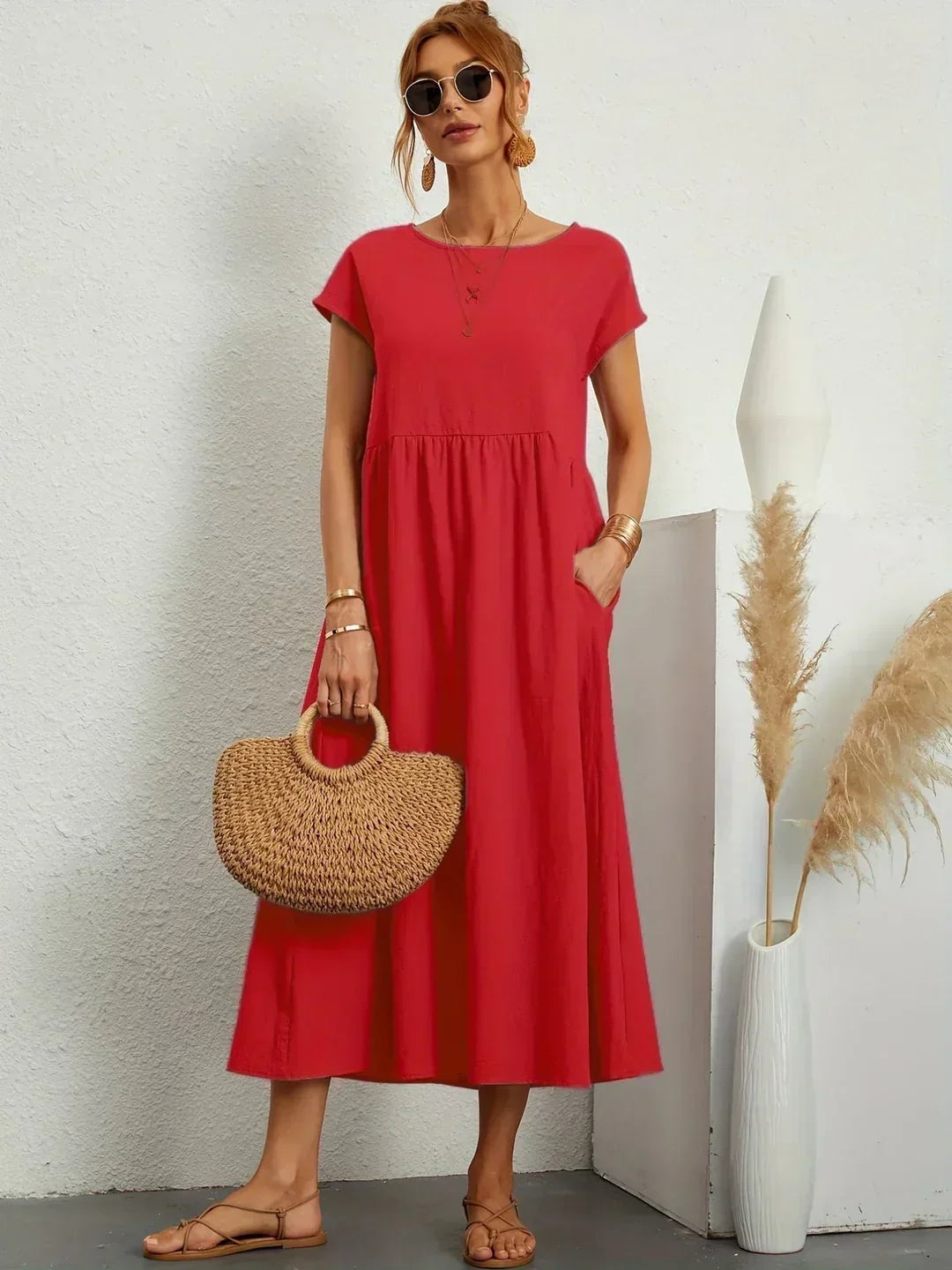 MAXINE | FLUID ELEGANT TIMELESS MIDI DRESS