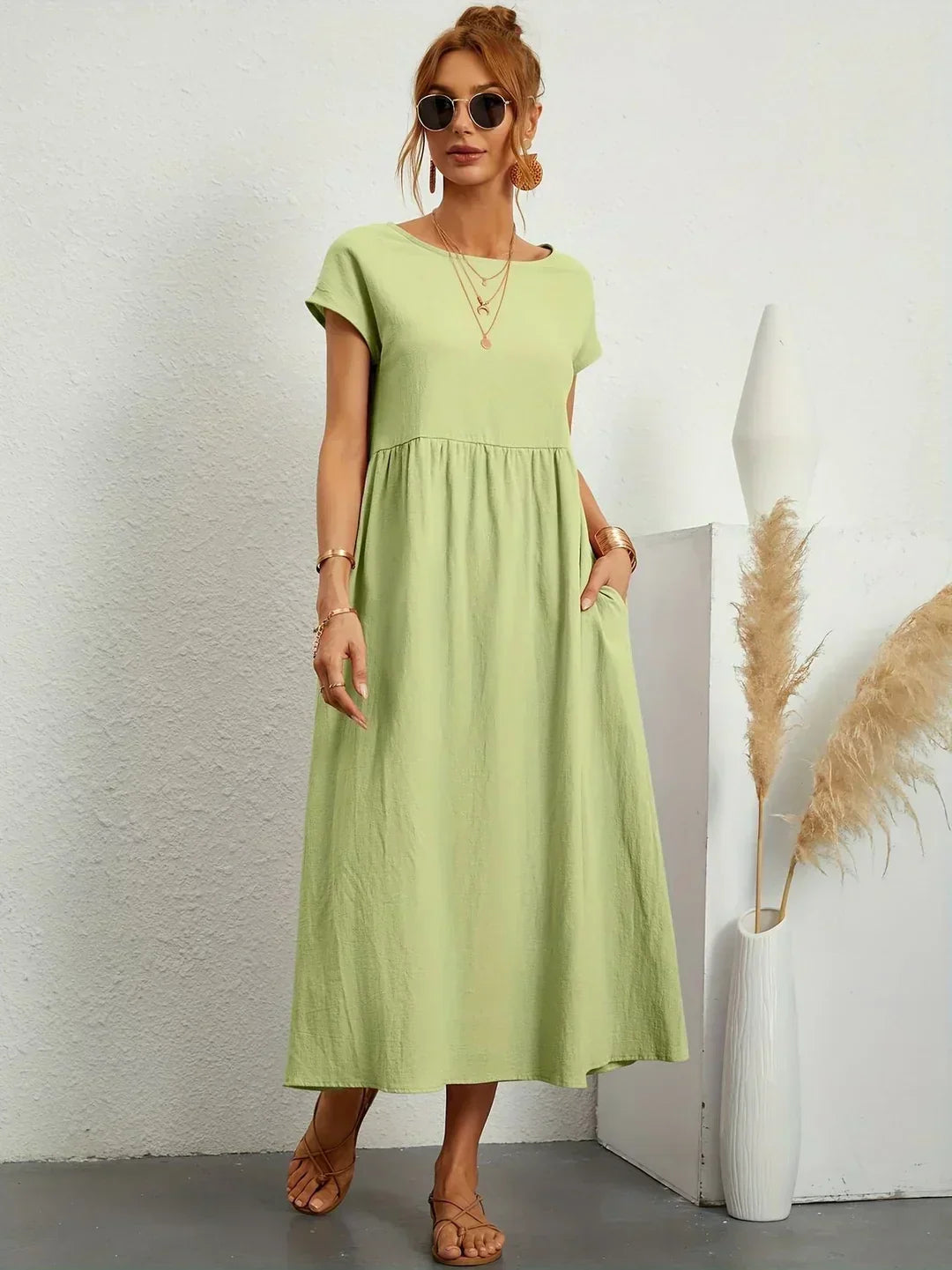 MAXINE | FLUID ELEGANT TIMELESS MIDI DRESS