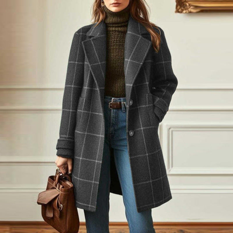 XAVINA | CLASSIC CHECK COAT