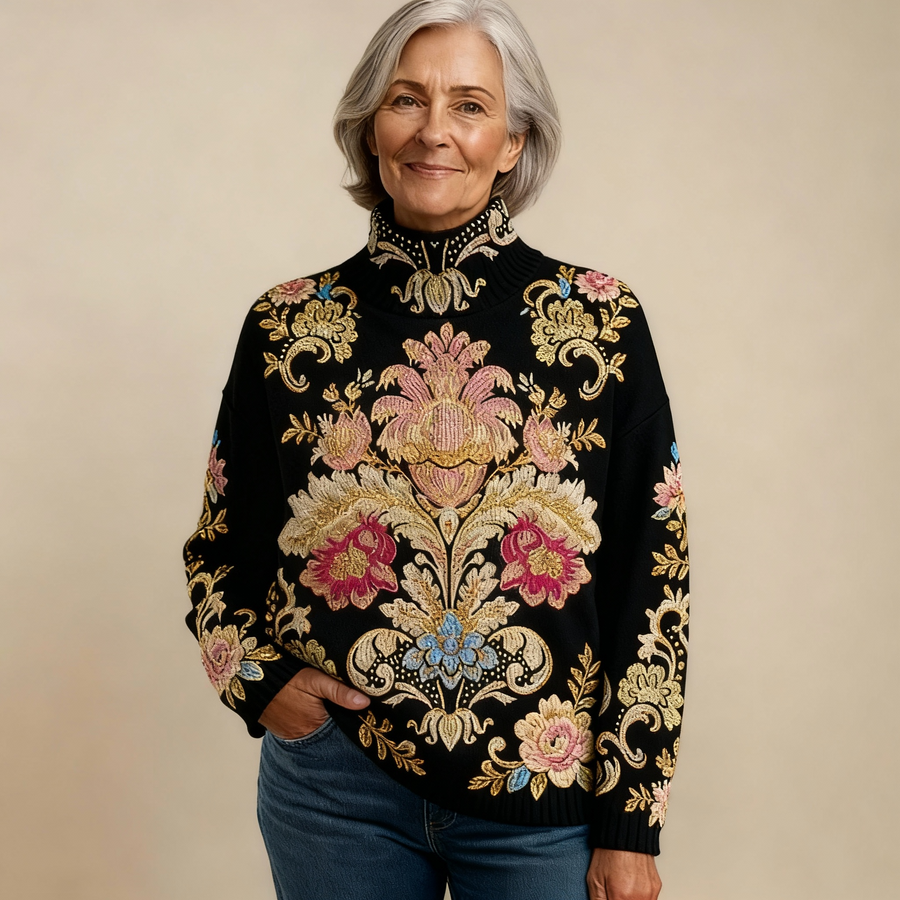 AVA | VINTAGE FLORAL KNIT JUMPER