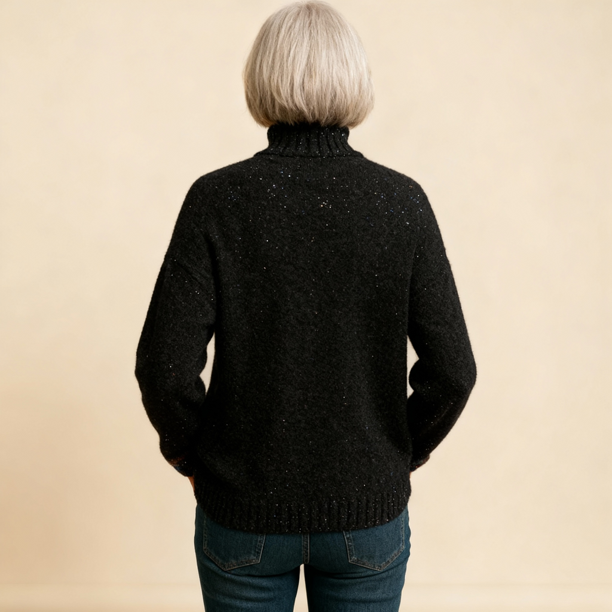 ELLA | GLITTER CHRISTMAS TREE KNIT TURTLENECK JUMPER