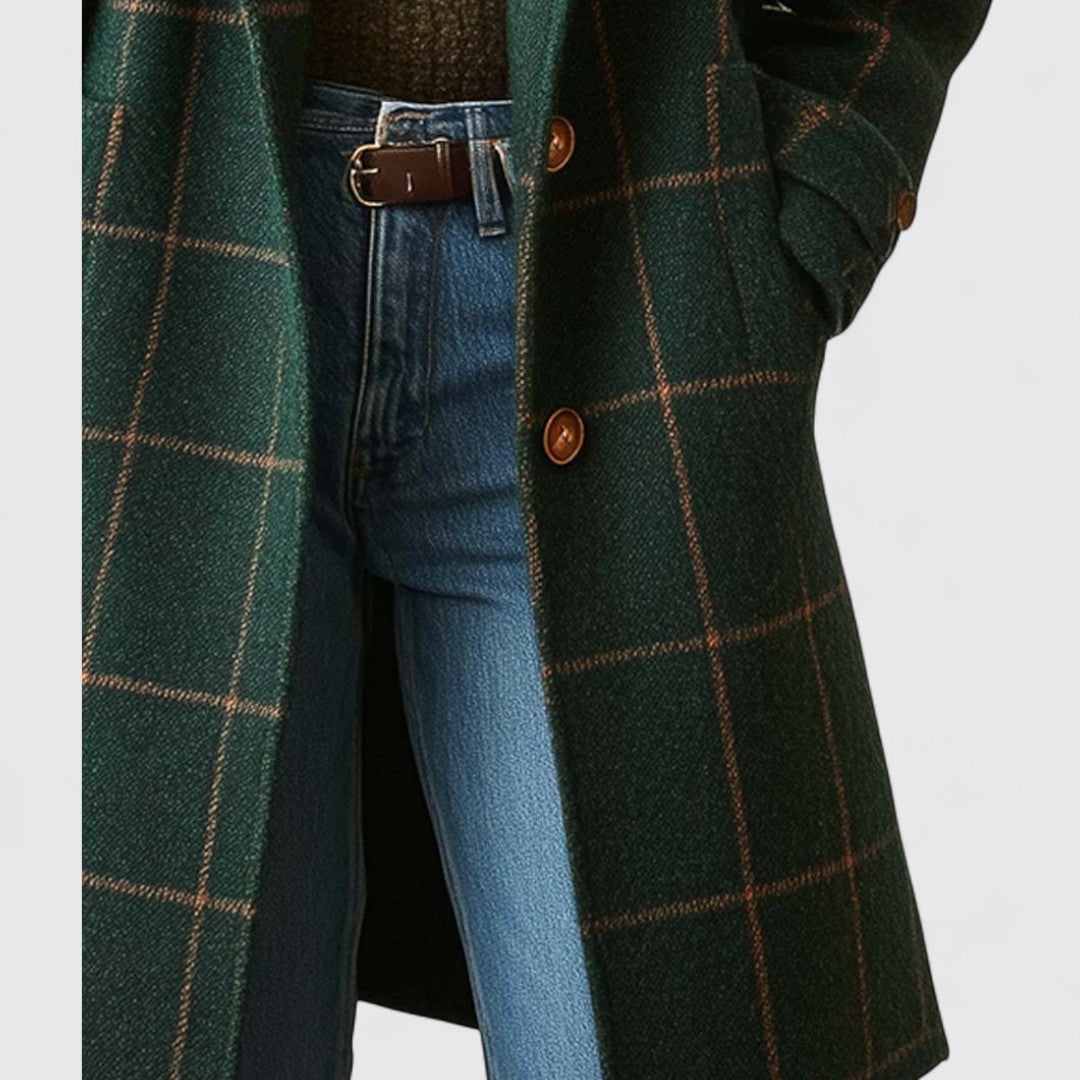 XAVINA | CLASSIC CHECK COAT