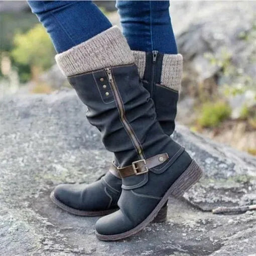 BARBARA | CLASSIC SIDE-ZIP MID-CALF BOOTS